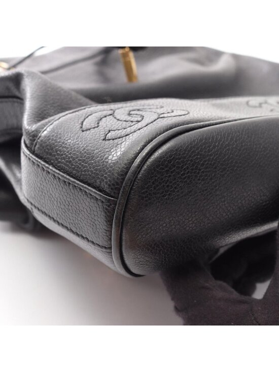 Chanel Backpack Triple CC Logo Black Caviar Leather Coco main image 12